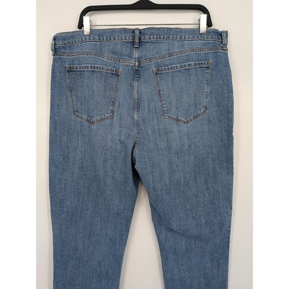 Old Navy Boyfriend Jeans Women Size 16 Tall Mid Rise Patchwork Distressed Grunge - Picture 4 of 12